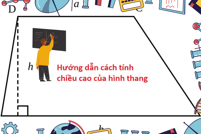 Sơ đồ công thức tính diện tích hình thang và các yếu tố liên quan như đáy lớn, đáy bé và chiều cao.