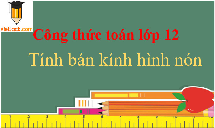 Sơ đồ minh họa các thành phần cơ bản của hình nón tròn xoay bao gồm đỉnh, chiều cao, bán kính đáy và đường sinh