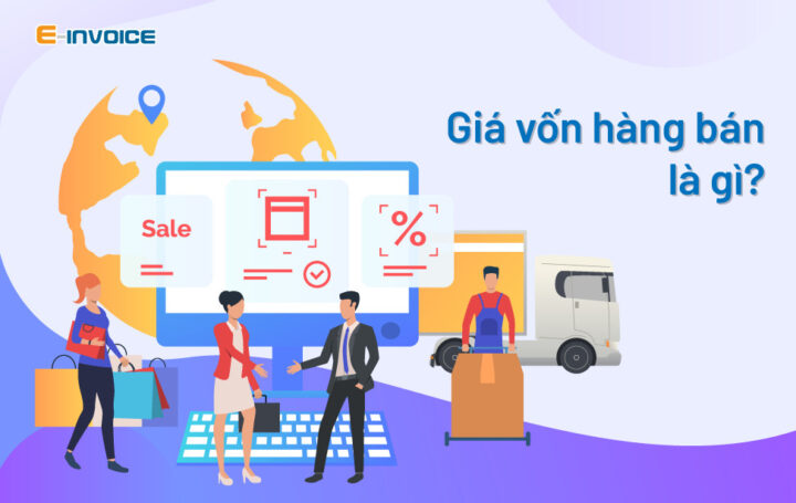 Sơ đồ minh họa các yếu tố cấu thành giá vốn hàng bán trong sản xuất, bao gồm nguyên vật liệu và nhân công.
