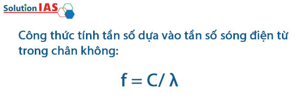 Sơ đồ minh họa công thức tính tần số f dựa vào vận tốc và bước sóng