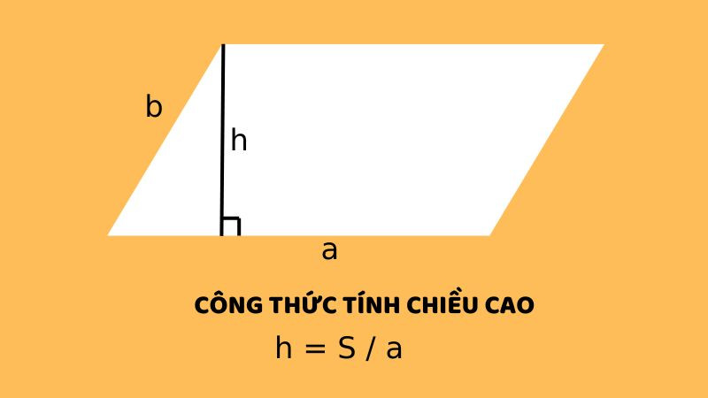 Sơ đồ minh họa hình bình hành giúp học sinh lớp 4 hình dung dễ dàng các yếu tố để tính toán