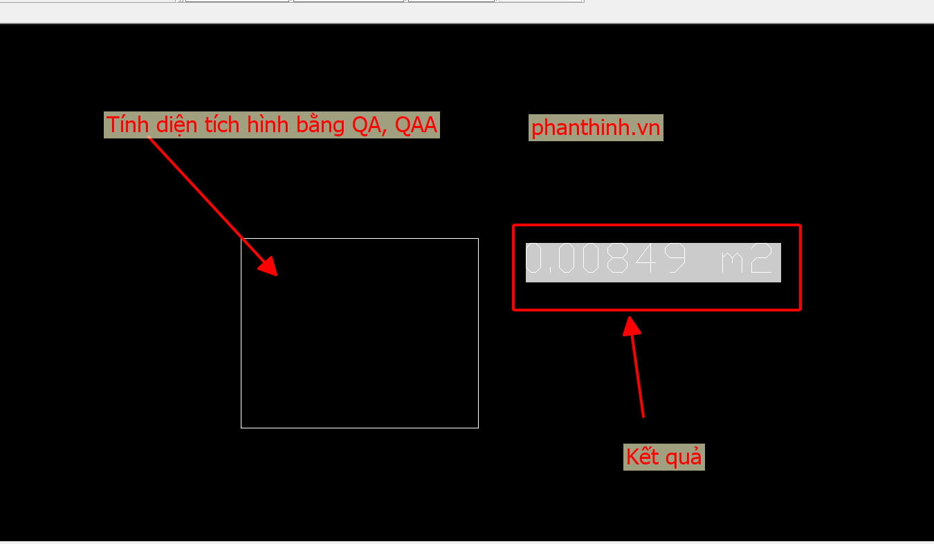 Sử dụng Lisp QA QAA để tính diện tích từng hình trong CAD