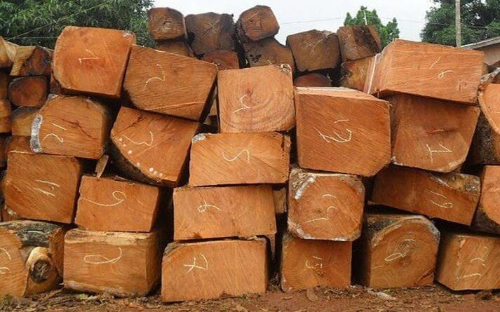 Thanh gỗ hình chữ nhật, ví dụ cho cách tính khối lượng gỗ