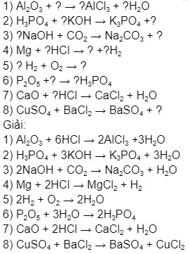 Tìm hệ số và công thức hóa học cho phản ứng chưa cân bằng
