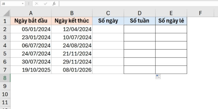 Tính số tuần giữa hai mốc thời gian