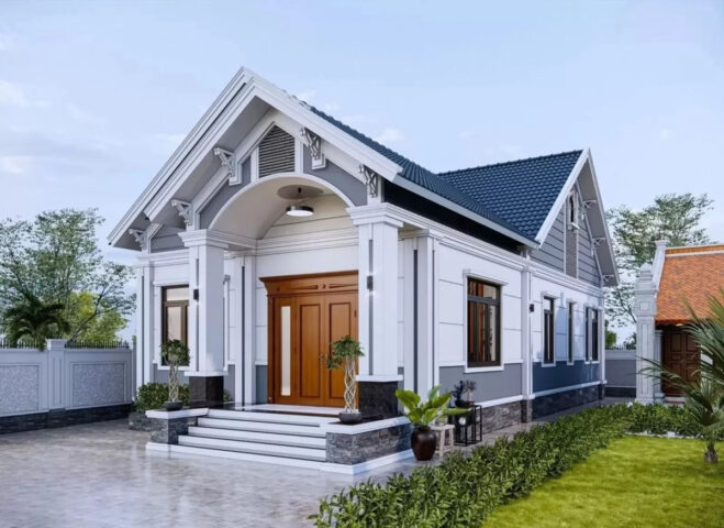 Tổng quan kiến trúc nhà mái thái với độ dốc ấn tượng, ảnh hưởng đến cách tính diện tích
