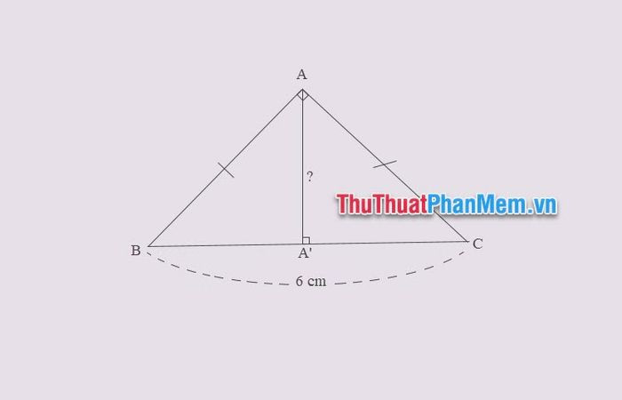 Ví dụ 1 tính chiều cao tam giác vuông cân