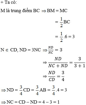 Ví dụ 4: Tính độ dài các cạnh AM, AN, MN