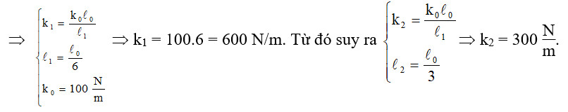 Ví dụ chia lò xo theo tỉ lệ