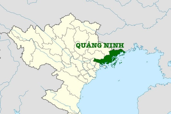 Vị trí chiến lược của tỉnh Quảng Ninh trên bản đồ Việt Nam, minh họa diện tích tỉnh Quảng Ninh và khu vực giáp ranh