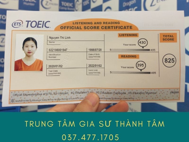 Học viên Toeic của trung tâm gia sư Thành Tâm Học viên Toeic của trung tâm gia sư Thành Tâm