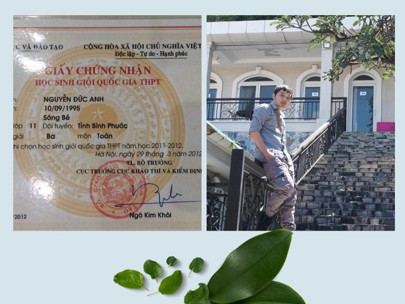Thầy Đức Anh từng đạt giải 3 môn Toán Quốc gia Thầy Đức Anh từng đạt giải 3 môn Toán Quốc gia